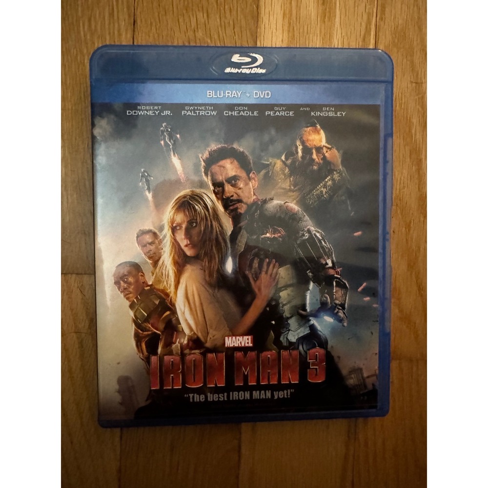 Marvel Iron Man 3 Blu-ray DVD Combo Pack Robert Downey Jr MCU Movie